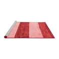 thumbnail image 2 of Ahgly Company Machine Washable Indoor Round Abstract Red Modern Area Rugs, 4' Round, 2 of 4