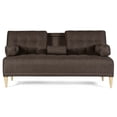 thumbnail image 3 of Sofá Cama Makora Queen con Memory Foam, Color Chocolate Lino, Respaldo Reclinable de 3 Posiciones, 3 of 10