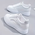 thumbnail image 2 of Women'S Platform White Sneakers That Are Lightweight, Comfortable, Versatile, And Stylish for Casual And Sporty Activities, 2 of 8