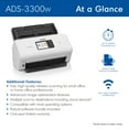 Brother ADS3300W Wireless HighSpeed Desktop Document Scanner for Small