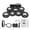 Black, variant on erfcxs Compact Size USB Roll Up Silicon Drum Set 7 Drum Pads With Drumsticks Foot Pedals Digital Electronic Drum Kit For Kids