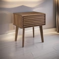 thumbnail image 2 of Allora Mid-Century 1 Drawer Nightstand in Walnut, 2 of 9