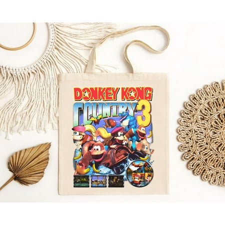 vintage Donkey Kong Country 3 Tote Bag-TH6523