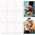 thumbnail image 1 of Qucyy 10 Sheets Blank Puzzles, 5.1x3.5 Inch All White Puzzle Blank Puzzles to Print on, 1 of 5