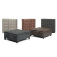 thumbnail image 5 of Harrison 36 inch Wide Transitional Coffee Table Storage Ottoman in Distressed Grey Taupe Vegan Leather, 5 of 8