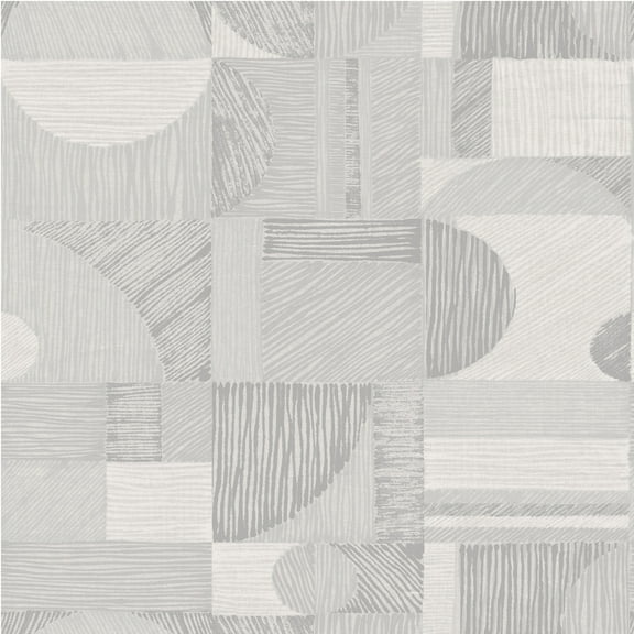 NuWallpaper Silver Margo Geometric Peel & Stick Wallpaper