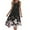 Black, variant on Uaswgudfs Women’s Sleeveless Round Neck Midi Dress - Floral Embroidery & Star Accents with Casual Summer Sundress Asymmetrical Hem Design