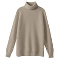 thumbnail image 3 of Chandail pour Femmes Col Roulé Chandails pour Femmes 2025 Surdimensionné Automne Manches Longues Doux Décontracté Chandail Tops, Chandail pour Femmes TTTG, 3 of 3