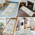 thumbnail image 6 of Spring Floral Area&nbsp;Rug 2x6ft Romantic Gradient Pink Yellow Blue Flowers Farmhouse Non-Slip&nbsp;Washable Square&nbsp;Rugs Soft Felt Indoor Floor Mat for Bedroom Kitchen Living Room Bathroom, 6 of 9