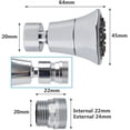 thumbnail image 3 of Aérateur de Douche à Main 2 Fonctions avec Régulateur de Jet - Accessoire de Robinet Pivotant avec Tête Pivotante à 360°, 3 of 7