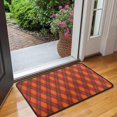 thumbnail image 2 of Red and Orange Argyle Pattern Door Rugs,Washable Non Slip Door Mats Indoor,Decorative Door Mats,Entry Mat Indoor for Entrance,Bedroom,Kitchen,Bathroom,30"x17", 2 of 6