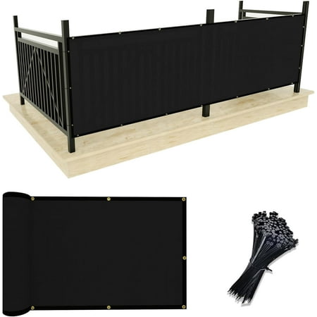 NAWAY 3 X16 Custom Size Privacy Screen Fence Heavy Duty Fencing Mesh Shade Net Cover for Wall Garden Yard Backyard Black (We Make Customized)