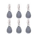 thumbnail image 1 of 6pcs Set Tablecloth Counterweight Natural Stone Tablecloth Counterweight Marble Clamp Pendant Marble Tablecloth Pendant 3.5*4.cm (Gray), 1 of 5