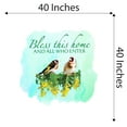 thumbnail image 3 of Watercolor Decal Bless This Home And All Who Enter Living Room Wall Decal for Family Inspirational Lettering Art Quote Design Cute Themed Room Décor - Size: 40 In x 40 In, 3 of 4