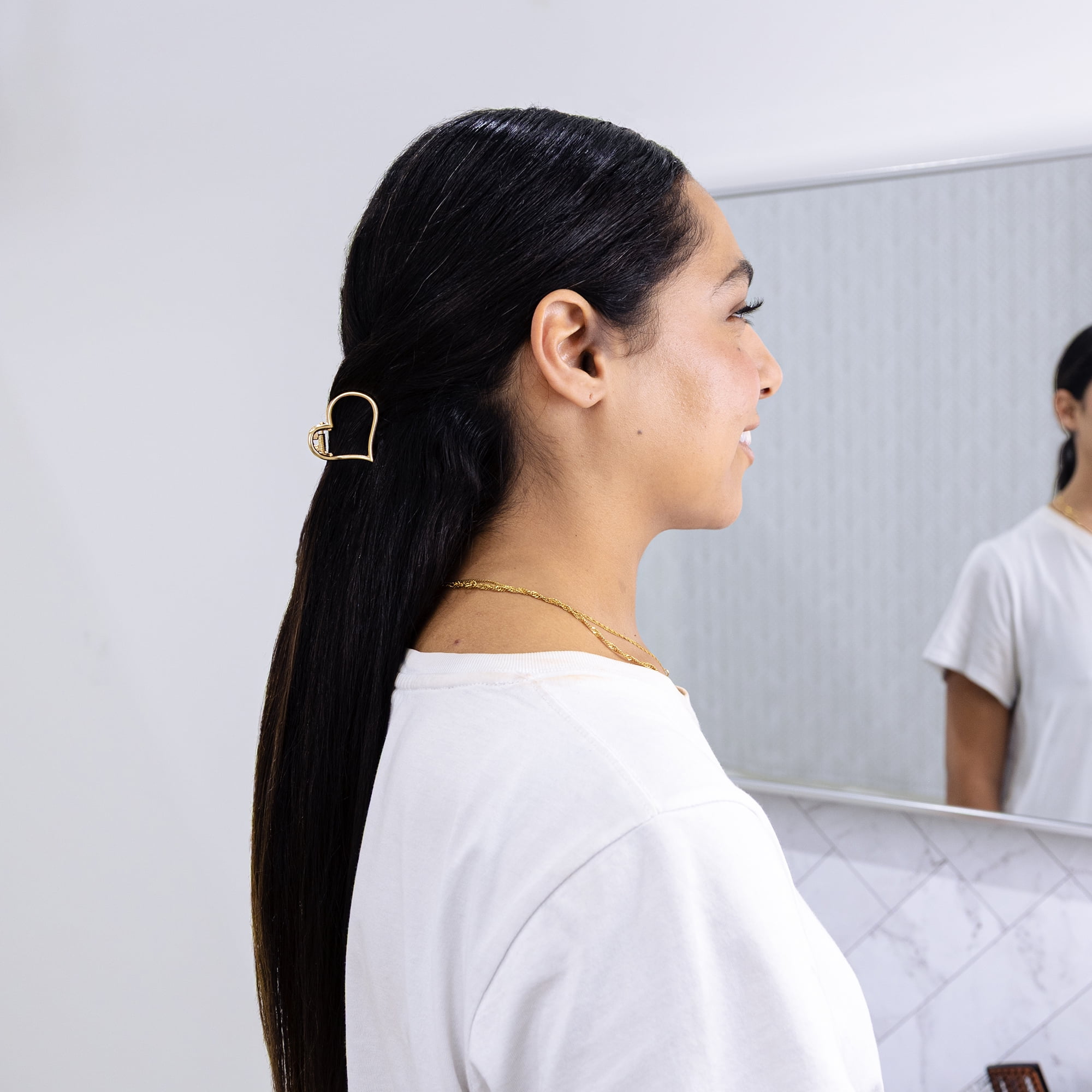 Paquet de 2 pinces à griffes en cœur Scünci