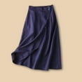 thumbnail image 2 of Jkety Womens Midi Length Skirt 2025 Business Casual Flowy A Line Skirts with Pockets Teacher Outfits Midi Skirts for Women Navy,XL, 2 of 6