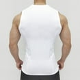thumbnail image 6 of Ierhent Undershirts for Men Men's Spring And Summer Leisure Sports Fitness Stitching Stripe Color Print Sleeveless T Shirt Vest White,M, 6 of 7