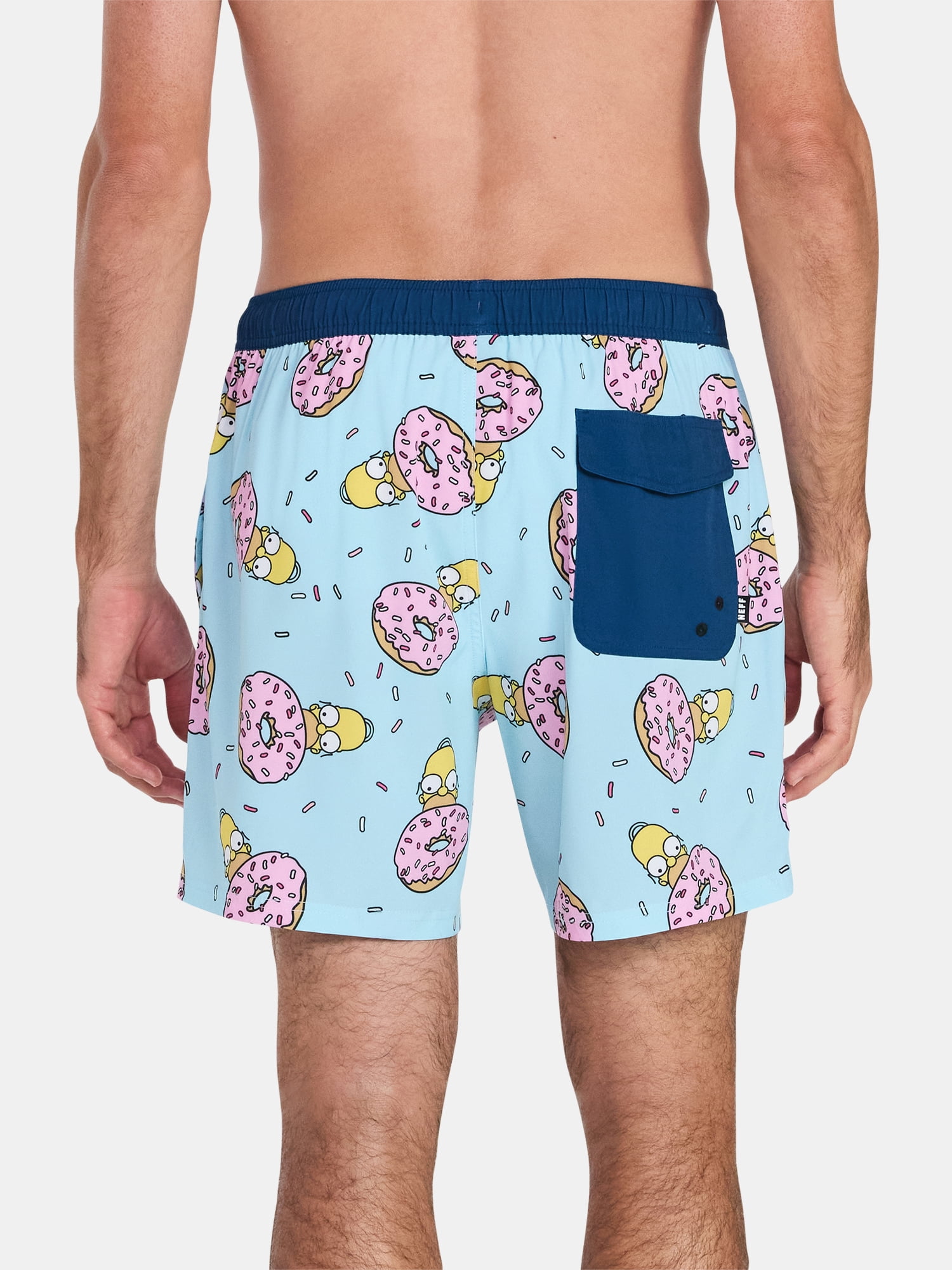 Neff Men's and Big Men's The Simpsons Print Swim Trunks, Sizes S-3XL