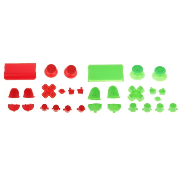 2 Set L2 R2 L1 R1 Tapas de Agarre Botones Mod para PS4 Controlador Verde + Rojo