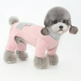 thumbnail image 4 of Walbest Dog Pajamas Striped Pet Jumpsuits Dog Onesies Long Sleeves Pet Pajamas Cute Dog Apparels Soft Pet Clothes for Puppy Small Dogs, 4 of 7