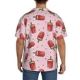 thumbnail image 5 of Vsdgher Watermelon Ice Cream Print Men's Wrinkle Free Untucked Cuban Shirt Business Casual Button Down Shirts Short Sleeve Shirt, 5 of 7