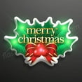 thumbnail image 2 of Merry Christmas Holly Flashing Body Light Lapel Pins, 2 of 3