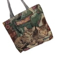 thumbnail image 4 of Bolso de lona vintage bordado de un solo lado para ir de compras y regalar con encanto étnico, 4 of 8