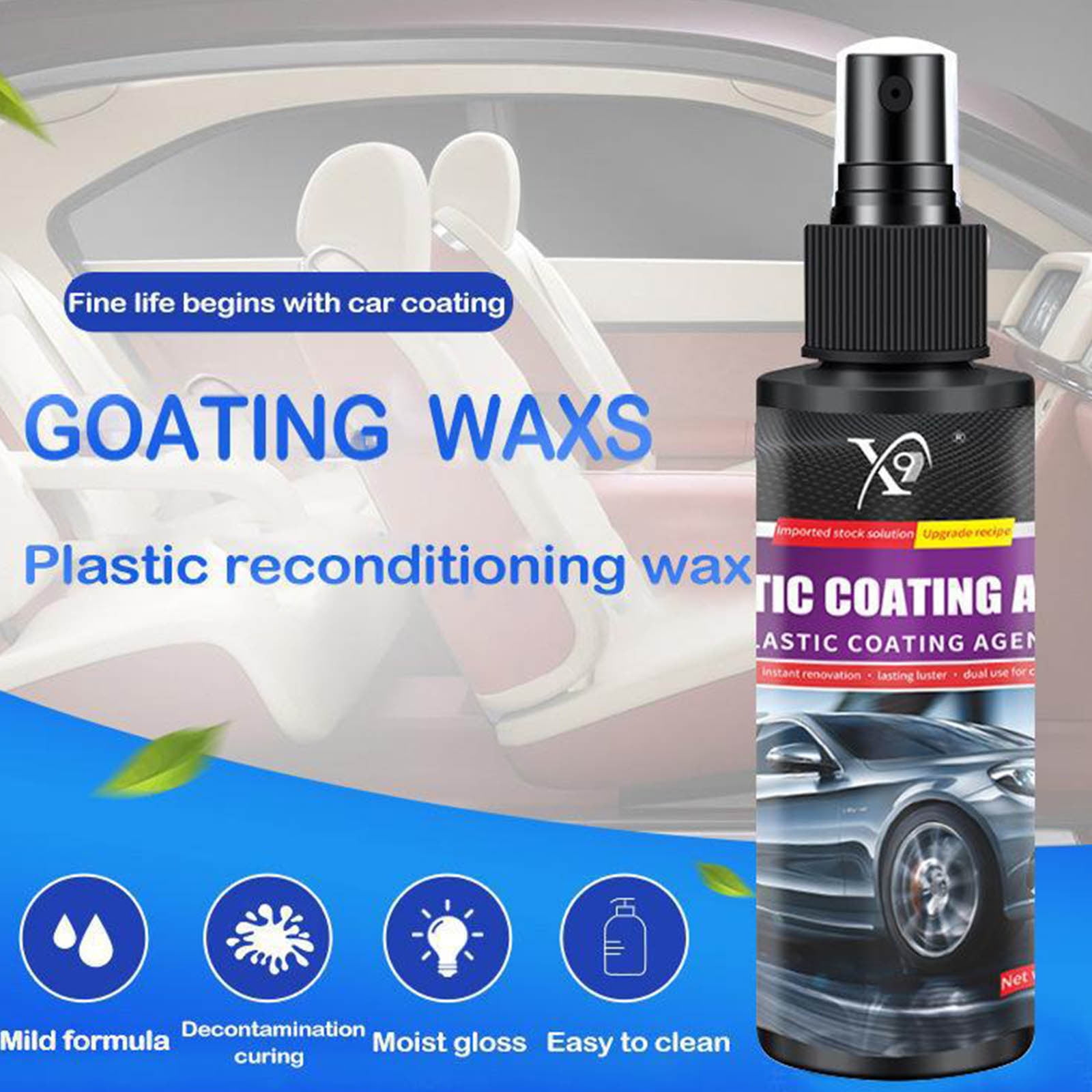 SHENGXINY Car Care & Cleaning Plastic Parts Crystal Coating, Car Exterior  Restorer, Easy To Use Car Refresher, Plastic Parts Refurbish Agent Repair