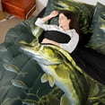 thumbnail image 6 of Manfei Bass Big Fish 7pcs Bedding Comforter Set,Fishing And Hunting Queen Bedding Sets,Underwater Animals Theme Queen Sheet Sets For Teens Boys,Breathable Home Decor Reversible, 6 of 8