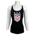 thumbnail image 5 of USA Soccer Women's Tank Tops, Black Soccer Racerback Tank Top (Black AM), 5 of 6