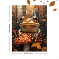 thumbnail image 3 of Qisvanset 12x16 Inch Frog Mushroom Canvas Wall Art, Autumn Forest Fairy Tale Wildlife Art Nature Style Home Decor, 3 of 8