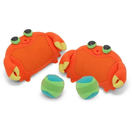 Melissa & Doug Sunny Patch Clicker Crab Toss and Grip Catching Game With 2 Balls