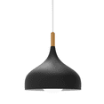 thumbnail image 1 of Lampara De Techo Colgante Macaron Retro Con Madera 30 Cm de Diámetro ilios innova  Negro, 1 of 9