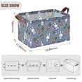 thumbnail image 5 of Rectangle Storage Basket with Handles Cute Bunny Carrot Collapsible Storage Bin Large Storage Bins Decorative for Clothes Toys Bedroom, 5 of 8