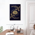 thumbnail image 3 of Elephant Stock Lucky Gold Koi Wall Art - Vertical Canvas Wall Art - Living Room Wall Decor - Wellness Canvas - Gold And Blue Decor - 20" x 30", 3 of 8