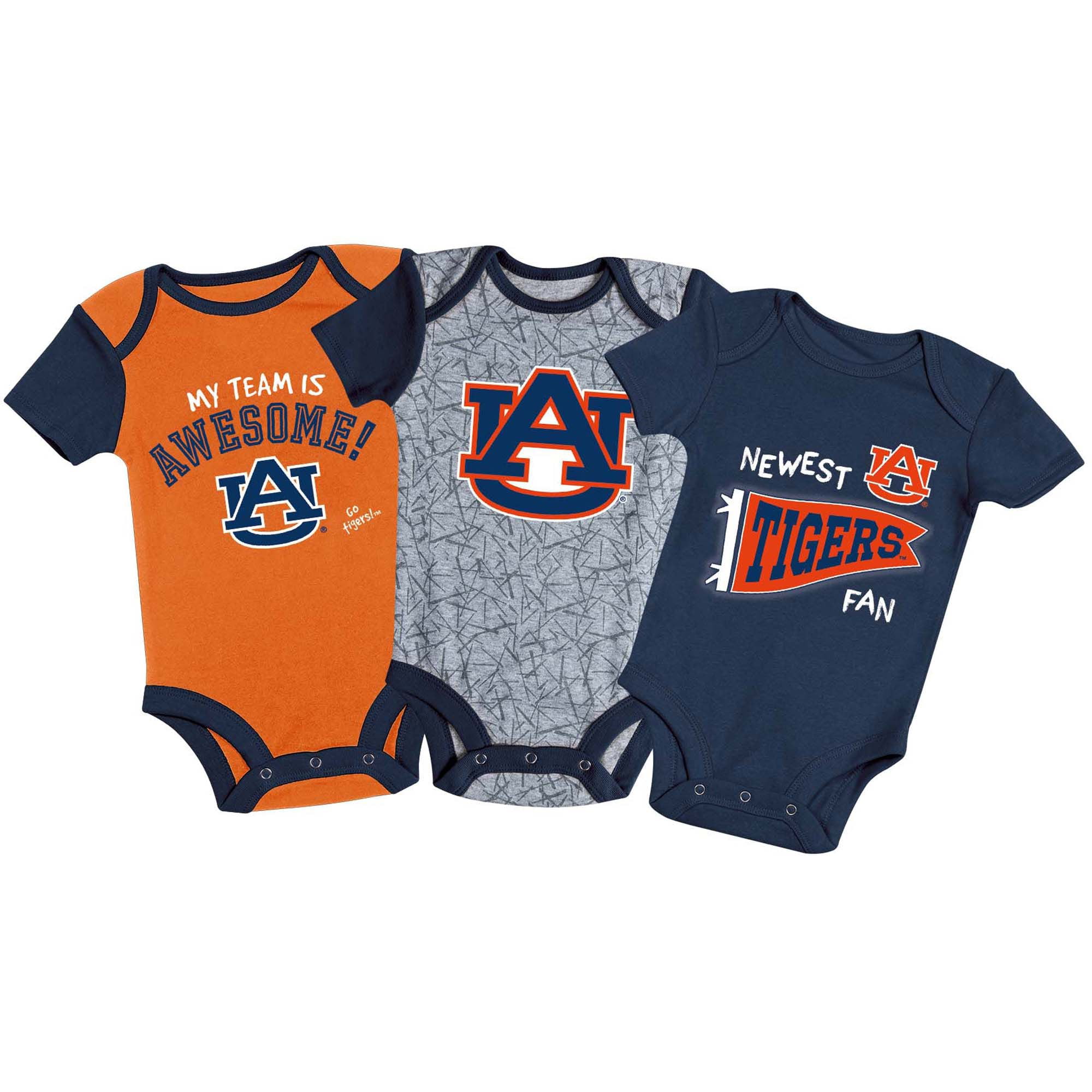 Brand New Russell Athletics Auburn Tigers Snapbottom Baby Bodysuit 0-3 months! 