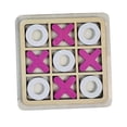 thumbnail image 2 of Tic TAC Toe Game XO Table Toy Party Favors Rustic for Kids Adults Tabletop Decor pink white, 2 of 8