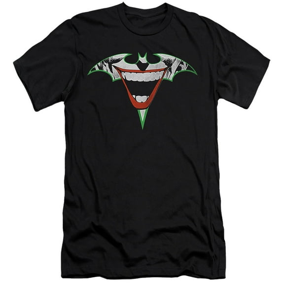 Batman Joker Bat Logo-Hbo S/S Adult 30/1 T-Shirt Black