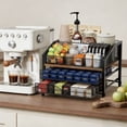 thumbnail image 5 of Godance Coffee Bar Organizer for Countertop, Metal & Wood Coffee Station with Sliding Drawers & K-Cup Holder | Multi-Level Storage Rack for Coffee Pods, Syrup Bottles, Cups, Stirrers & Tea Bags, 5 of 8