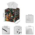 thumbnail image 5 of Yuyamidu Christmas Square Tissue Box Cover for Women Dachshund PU Leather Tissue Box Holder with Bottom Belt Replacement Toilet Paper Holder for athroom Vanity Countertop, Night Stands, 5 of 8