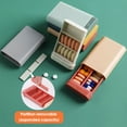 thumbnail image 3 of Matsuzay Pastillero organizador de 7 días, caja organizadora médica semanal, dispensador divisor para tableta, suplemento de aceite de pescado para Almacenamiento y organización del hogar Gris Matsuzay HA028197-04, 3 of 6