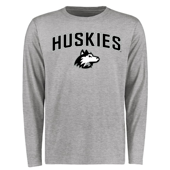 Men's Ash Northern Illinois Huskies Proud Mascot Long Sleeve T-Shirt