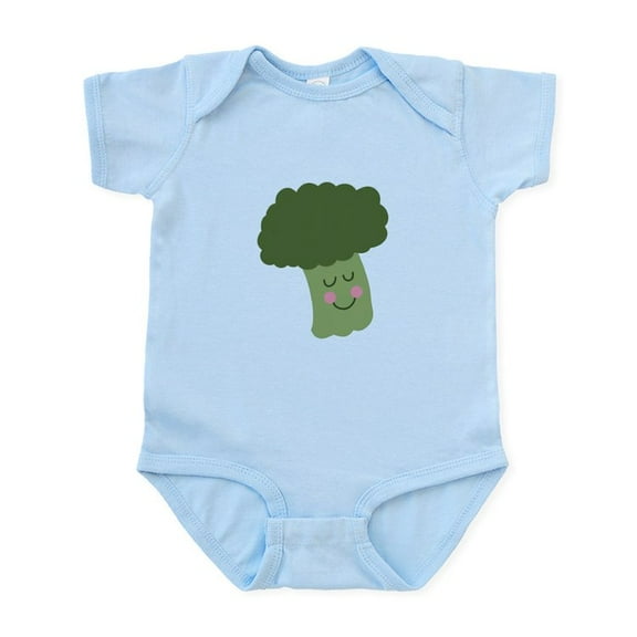 CafePress - Happy Broccoli Body Suit - Baby Light Bodysuit, Size Newborn - 24 Months