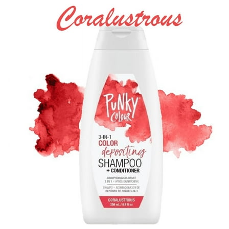 Punky Colour 3-in-1 Color Depositing Shampoo & Conditioner - Coralustrous