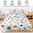 thumbnail image 5 of Twin Sze Fitted Sheet Set - Colorful Polka Dot 2 Piece Bedding Sets 16" Deep Pocket Fitted Sheet with 1 Pillowcase, Rainbow Color Polka Dots Abstract Brushed Microfiber Hotel Luxury Bed Sheets, 5 of 9