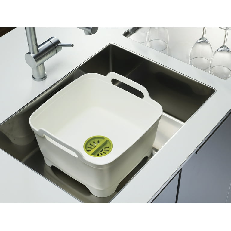 Joseph Joseph Wash&Drain Washing Up Bowl White/Green