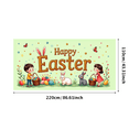 thumbnail image 1 of Easter Bunny Spring Celebration Festive Backdrop Banner Decorations Egg Party Supplies Photography Props Background, 1 of 4