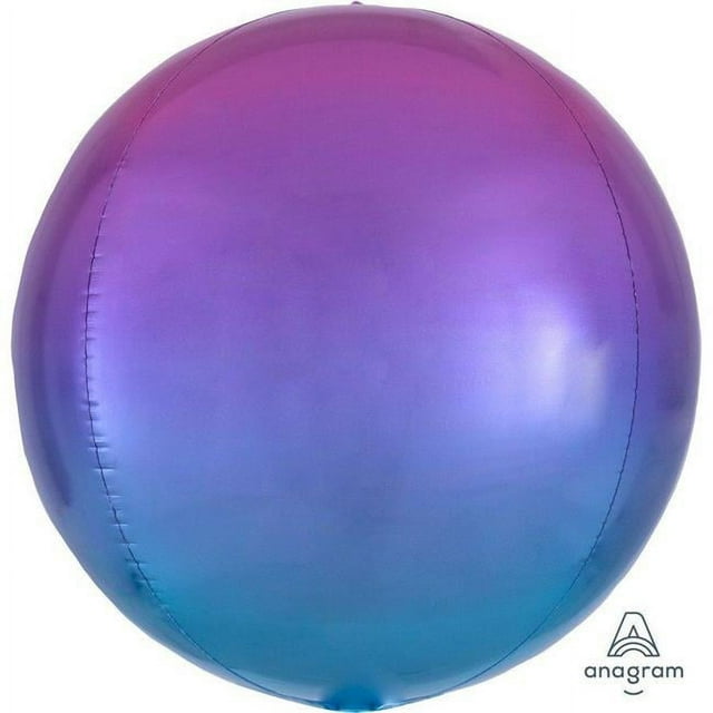 Mayflower Distributing 619983 16 Po. Ombre Orbz Ballon - Rouge & Blue