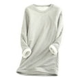 thumbnail image 3 of Meichang Women's Winter Warm Sherpa Lined Fleece Crewneck Sweatshirt Pullover Loungewear Long Sleeve Thicken Thermal Tops, 3 of 4