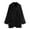 Black, variant on Womens Long Sleeve Cardigan Winter Solid Fuzzy Fleece Open Front Hooded Jacket Casual Plus Size Lapel batwing Coats Outerwear with Pocket Fall